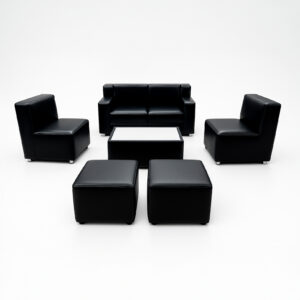 Arm Leather Black – 6 Seats