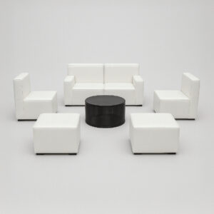 Arm Leather White – 6 Seats