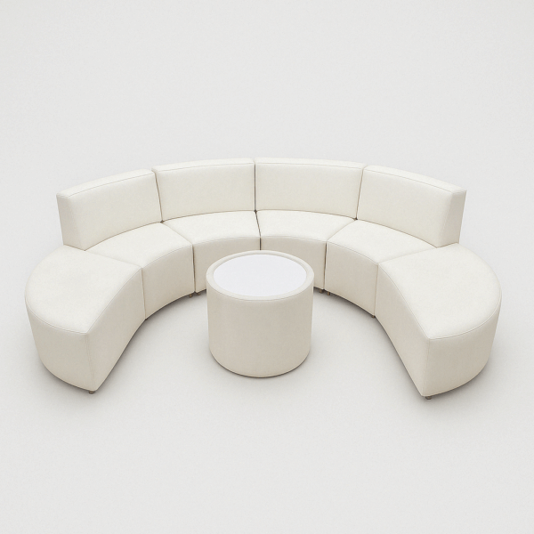 Leather Semi-Circle – 6 Seats