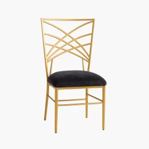 Gold Crossback w/ Black Cushion