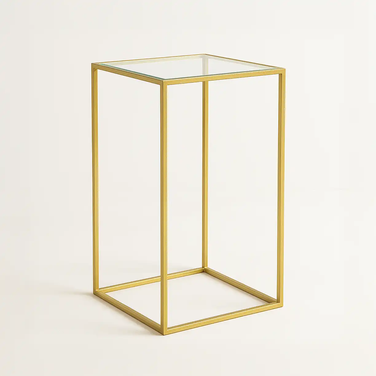 Square Metallic Table — Lounge Event L | Premium Furniture Rental ...