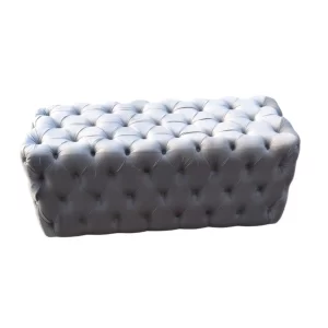 Velvet Bench - White