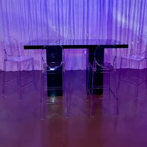 Black Acrylic High Table