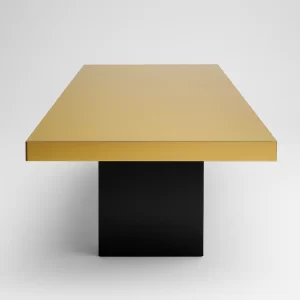 Black Acrylic Dining Table – Top Gold