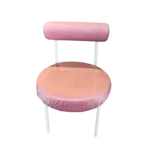 Circle Velvet Chair - White