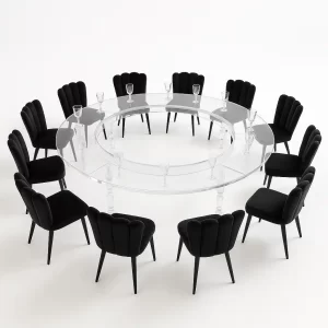 Crystal Circle Dining Table