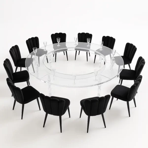 Crystal Circle Dining Table
