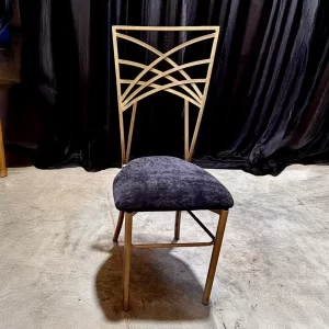 Gold Crossback w/ Black Cushion