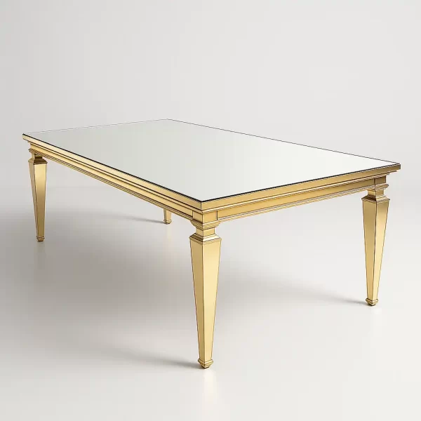 Gold Dining Table - Top Silver