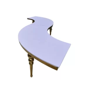 Gold Serpentine Table Section - White Top