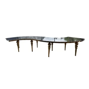 Gold Serpentine Table Section - Black Top