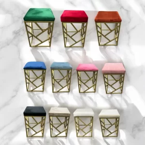 Gold Stools No Back