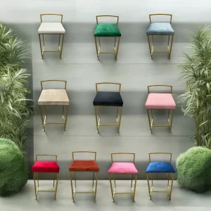 Gold Stools w/ Back