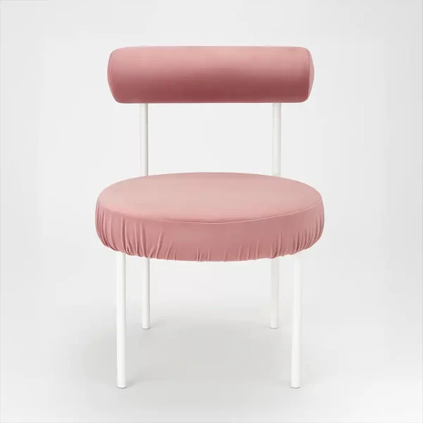 Moon Velvet Chair - Dusty Rose