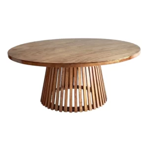 Nude Wood Round Dining Table