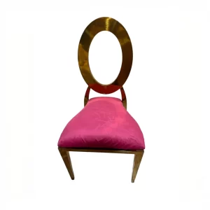 Oval Ring Gold - Hot Pink