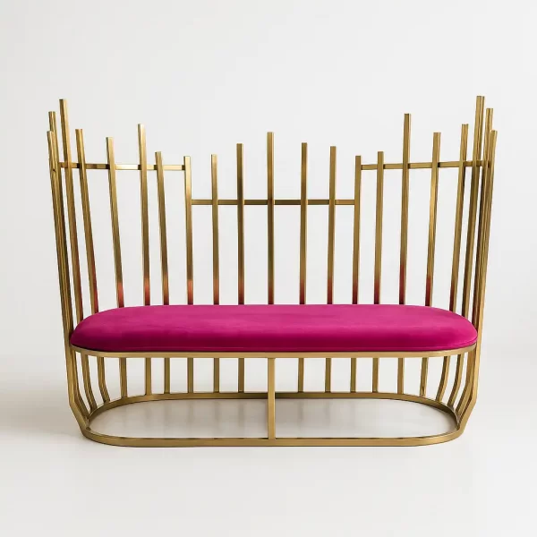 Cage Sofa - Hot Pink