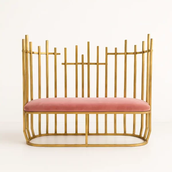 Cage Sofa - Light Pink