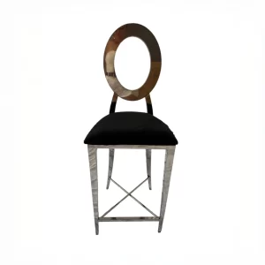 Silver High Chair - Black