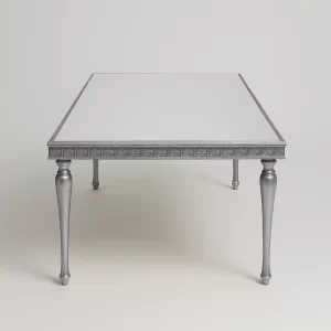 Silver Mirrored Dining Table