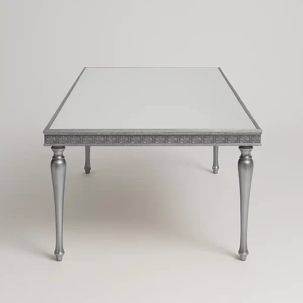 Silver Mirrored Dining Table