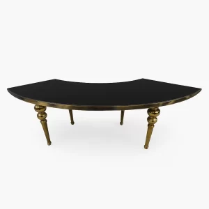 Gold Serpentine Table Section - Black Top