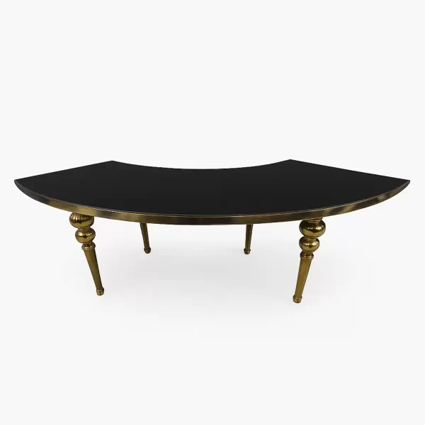 Gold Serpentine Table Section - Black Top
