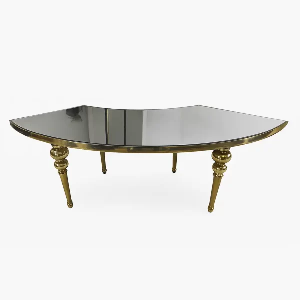 Gold Serpentine Table Section - Fake Mirror Top