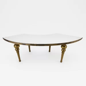 Gold Serpentine Table Section - White Top