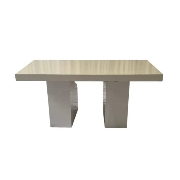 White Acrylic Dining Table - 6 Guests
