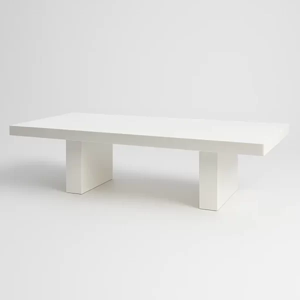 White Acrylic Table – 12 Guests