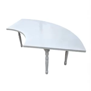 Wood Serpentine Table - White