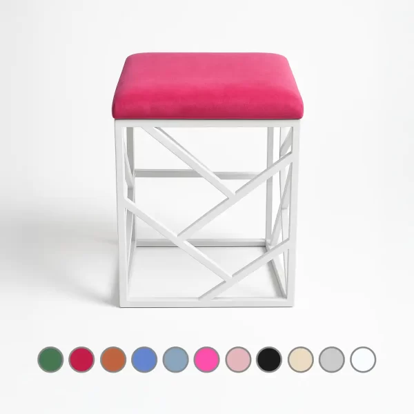 White Stools No Back