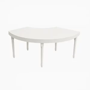 Serpentine Table – Matte White Finish