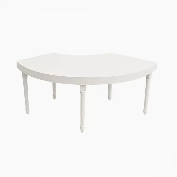 Serpentine Table – Matte White Finish