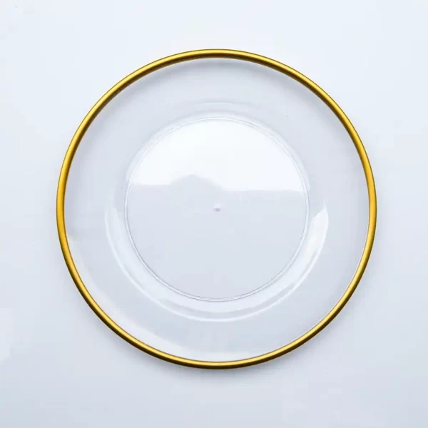 Charger – Gilded Rim Acrylic