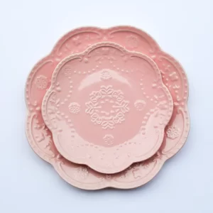 Plate Set - Blush Lace Glass
