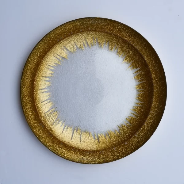 Plate Set - Golden Burst Glass
