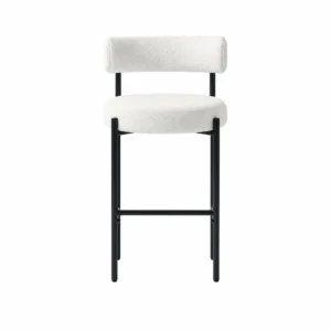 ACCENT CHAIR BAR HEIGHT – WHITE BLACK