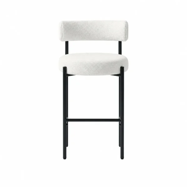 ACCENT CHAIR BAR HEIGHT – WHITE BLACK