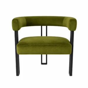 ACCENT CHAIR BLACK FRAME – OLIVE