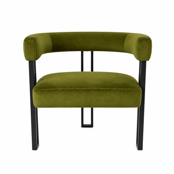 ACCENT CHAIR BLACK FRAME – OLIVE