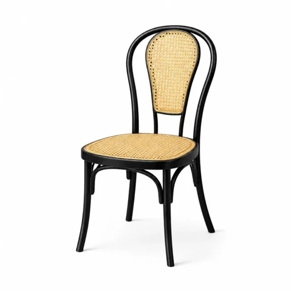 ACCENT CHAIR CANE BACK – NATURAL BLACK