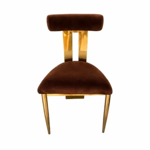 ACCENT CHAIR GOLD FRAME – BROWN