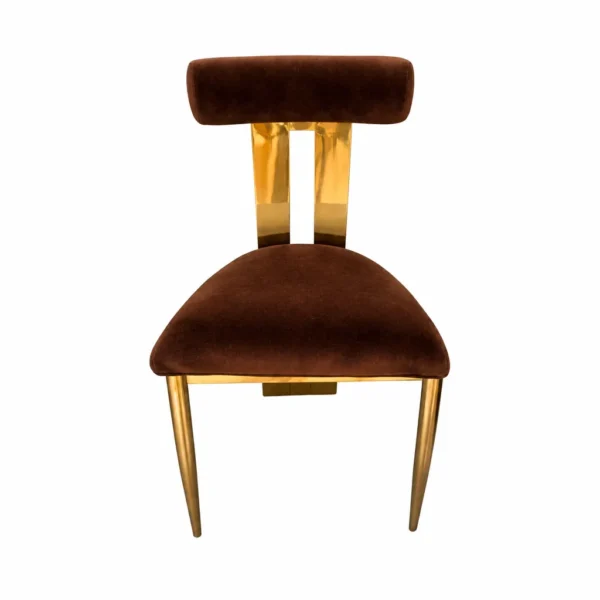 ACCENT CHAIR GOLD FRAME – BROWN