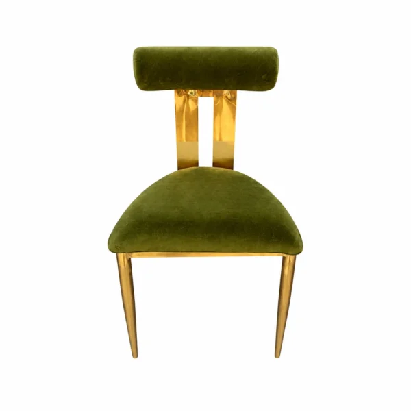 ACCENT CHAIR GOLD FRAME – OLIVE