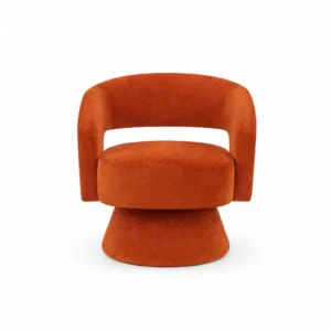 ACCENT CHAIR SWIVEL – BURNT ORANGE