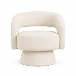 ACCENT CHAIR SWIVEL – CREAM