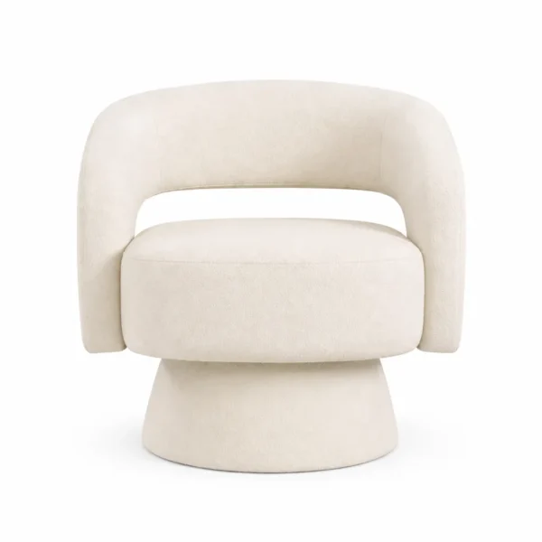 ACCENT CHAIR SWIVEL – CREAM