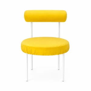 ACCENT CHAIR WHITE FRAME – YELLOW